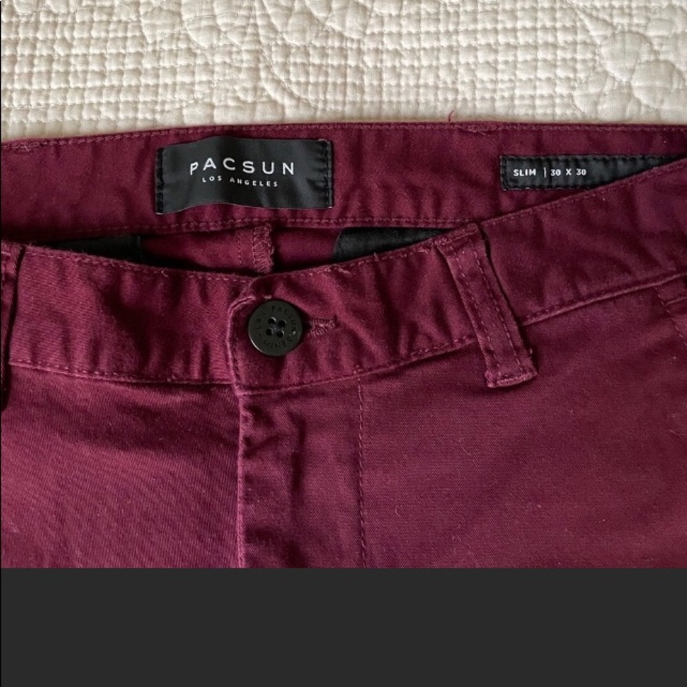 Pac Sun slim flat pants $25